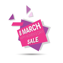 8 March International Women Day Sale Shopping Discount Flat Vector Illustration