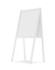 Sandwich board isolated on white - 3d illustration rendering.