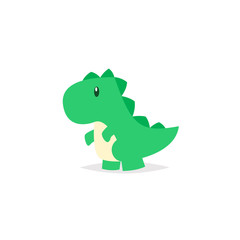Cute dinosaur tyrannosaurus cartoon vector