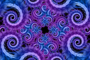 Abstract Background Made up of Grass and Feather Fractals