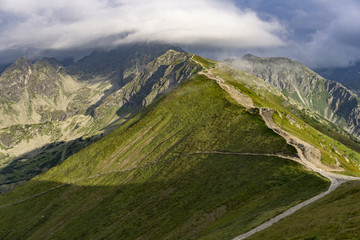 Beautiful view of the great mountain peaks. Tatry