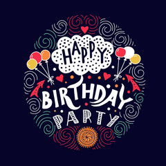 Obraz premium Poster for the birthday greetings.