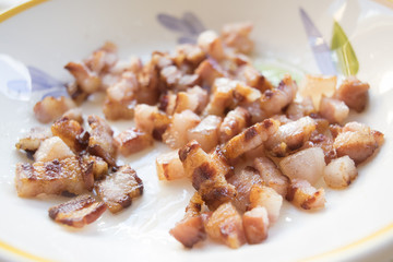 browned bacon at breakfast