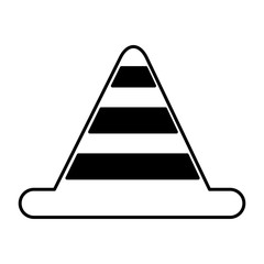 construction cone isolated icon vector illustration design