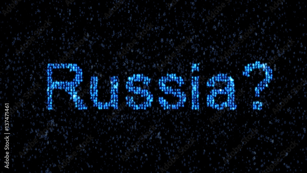 Poster russian hackers. danger in the internet. malicious code hacker.
