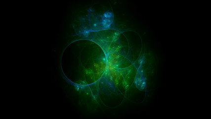 3D rendering abstract fractal light background