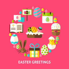 Easter Greetings Postcard