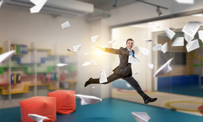 Fototapeta premium He is got the deal. Mixed media . Mixed media