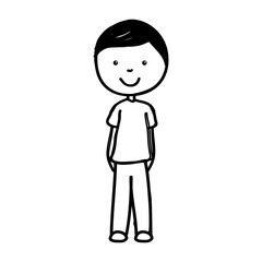 young man avatar character vector illustration design