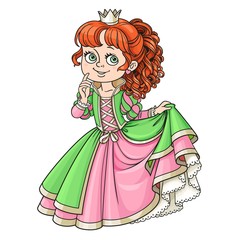 Lovely princess color isolated on a white background