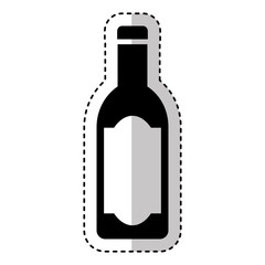 bottle drink silhouette isolated icon vector illustration design