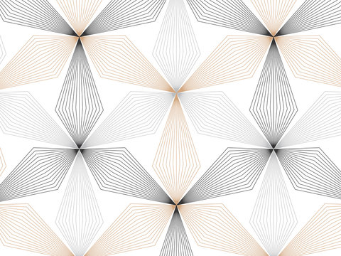 flower pattern vector, repeating linear petal of flower, monochrome stylish 