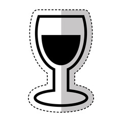 wine cup silhouette isolated icon vector illustration design