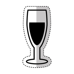 wine cup silhouette isolated icon vector illustration design