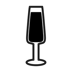 wine cup silhouette isolated icon vector illustration design