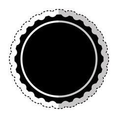 circle stamp silhouette icon vector illustration design