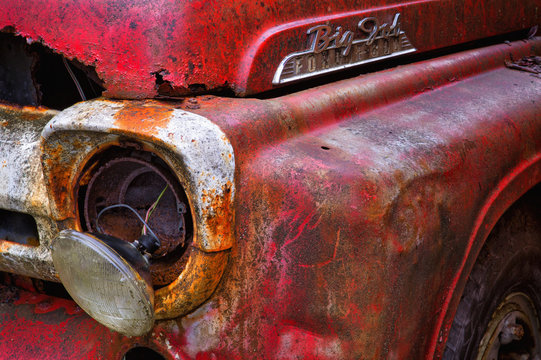 Detail of fire truck that belonged to Kodiak Volunteer Fire Department; Kodiak, Alaska, United States of America