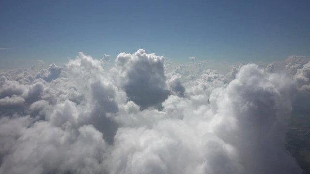 Flight sideways Above Clouds 4K perfect loop