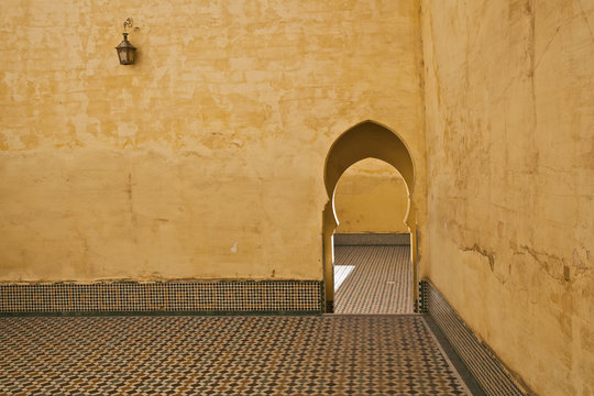 A traditional entrance; Meknes, Morocco