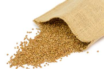 scattered rural buckwheat. Very useful for health and nutrition. Isolated