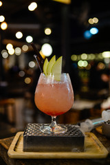cocktail at bar