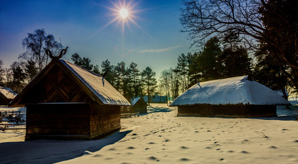 Warmia-architektura ludowa w Olsztynku © Janusz Lipiński