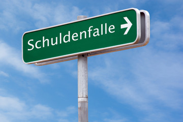 Schild 126 - Schuldenfalle