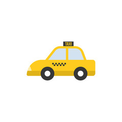 Taxi icon, flat design vector