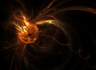 Meteor burn up in the upper atmosphere