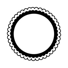 circle stamp silhouette icon vector illustration design