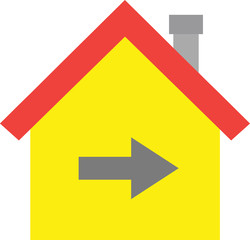 House with arrow pointing right
