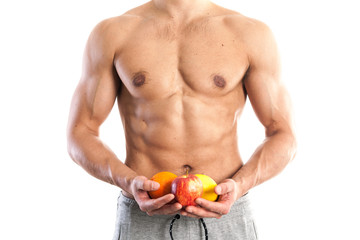 Fit, muscular male body