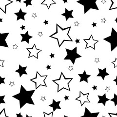 Seamless stars pattern