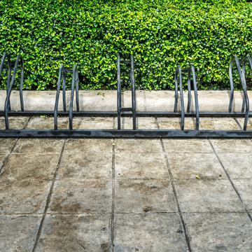 Empty bicycle parking