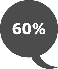 Speech bubble include 60 percent