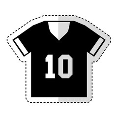 shirt american football uniform vector illustration design