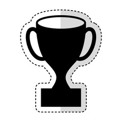 trophy winner cup icon vector illustration design