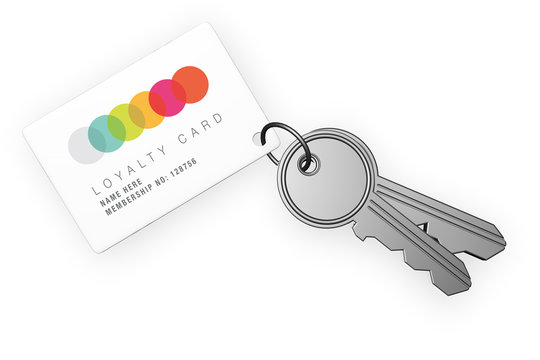 Store Loyalty Card Key Fob Or Keyring