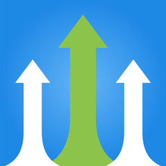 Arrows business growth. Vector infographic illustration