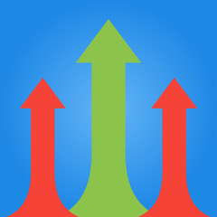 Arrows business growth. Vector infographic illustration
