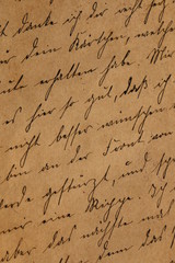 Old private letter in German written in 1916, alter handgeschriebener Brief von 1916; erster Weltkrieg