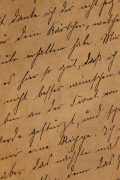 Old private letter in German written in 1916, alter handgeschriebener Brief von 1916; erster Weltkrieg