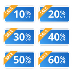 Sale colorful tags, banners, stickers. Offer. Vector illustration.