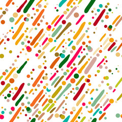 Pattern with hand drawn colourful stripes