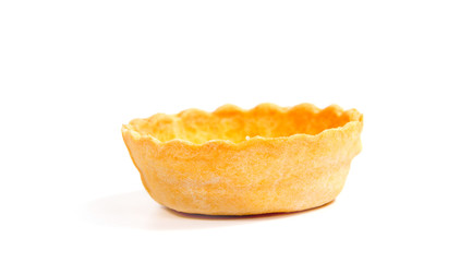Empty tartlets isolated on a white background
