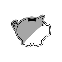 Piggy saving money icon vector illustration graphic design