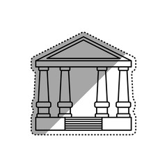Bank building symbol icon vector illustration graphic design