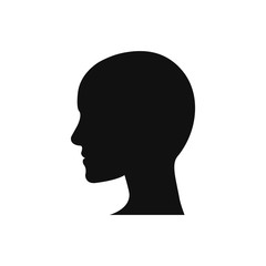 Human head silhouette icon vector illustration graphic design