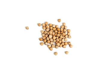 Soybeans isolated on white background