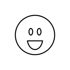Smile emoticon cartoon icon vector illustration graphic design